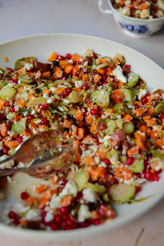 salade tiède choux de bruxelles et patate douce