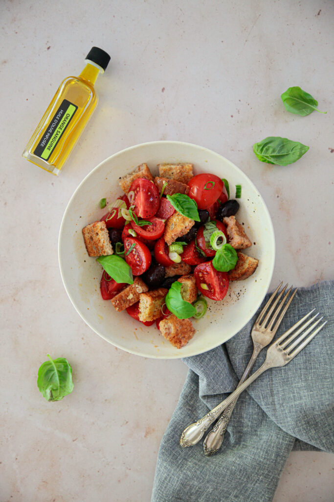 panzanella à l'orange sanguine