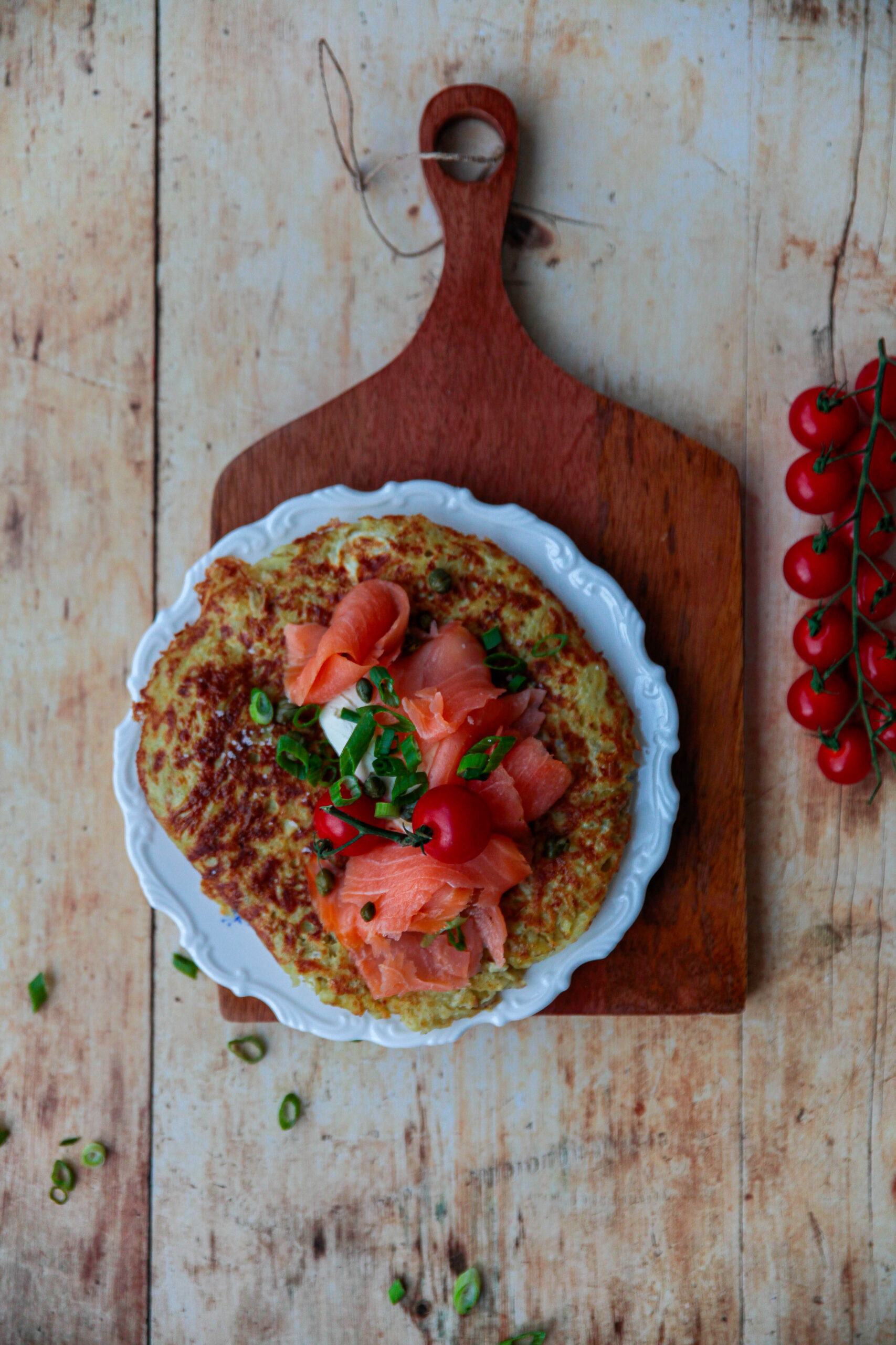 galette pomme de terre et saumon fumé brunch PASSION BOUFFE