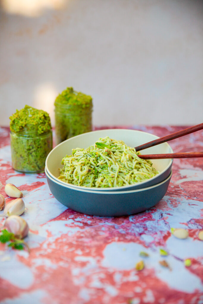 pesto pois verts menthe pistache