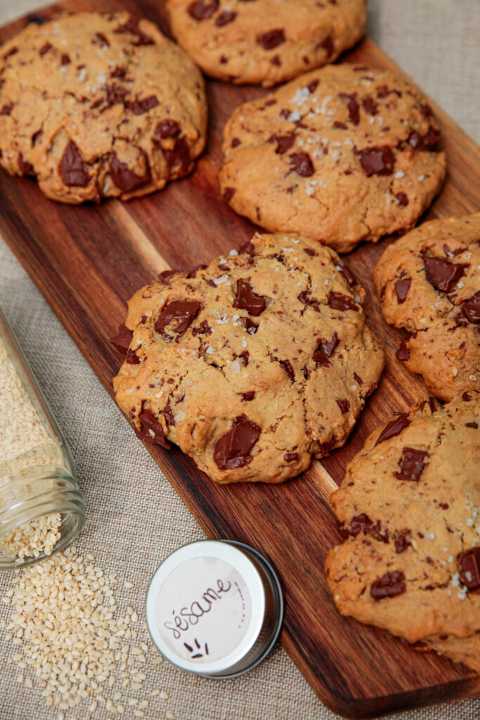 Biscuits au chocolat & sésame